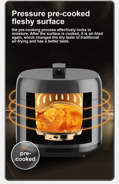Joyoung B991 Pressure Cooker 70KPa Double Lids 220V Electric Air Fryer Multifunctional 4-In-1 Rice Cooking Pot 24H Appointment