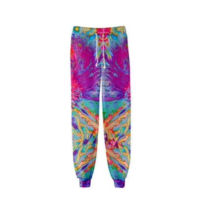 New Hot Sale 3D Print Tie Dye Pink and Green Pants Colorful Psychedelic Trousers Streetwear Men/Women Sweatpants