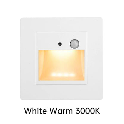 PIR Motion Detector Sensor Led Stair Light Infrared Human Body Induction Lamp Recessed Steps Ladder Staircase Bedroom Decoration