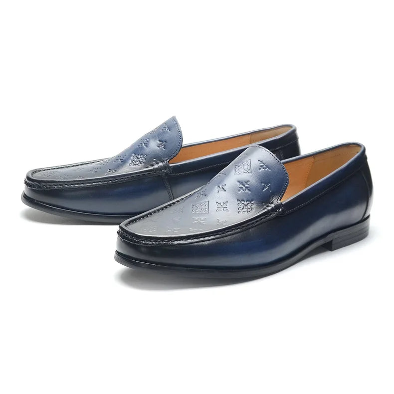 Luxury Men Formal Loafers Genuine Leather Comfortable Business Dress Shoes Slip On Mens Office Driving Shoes