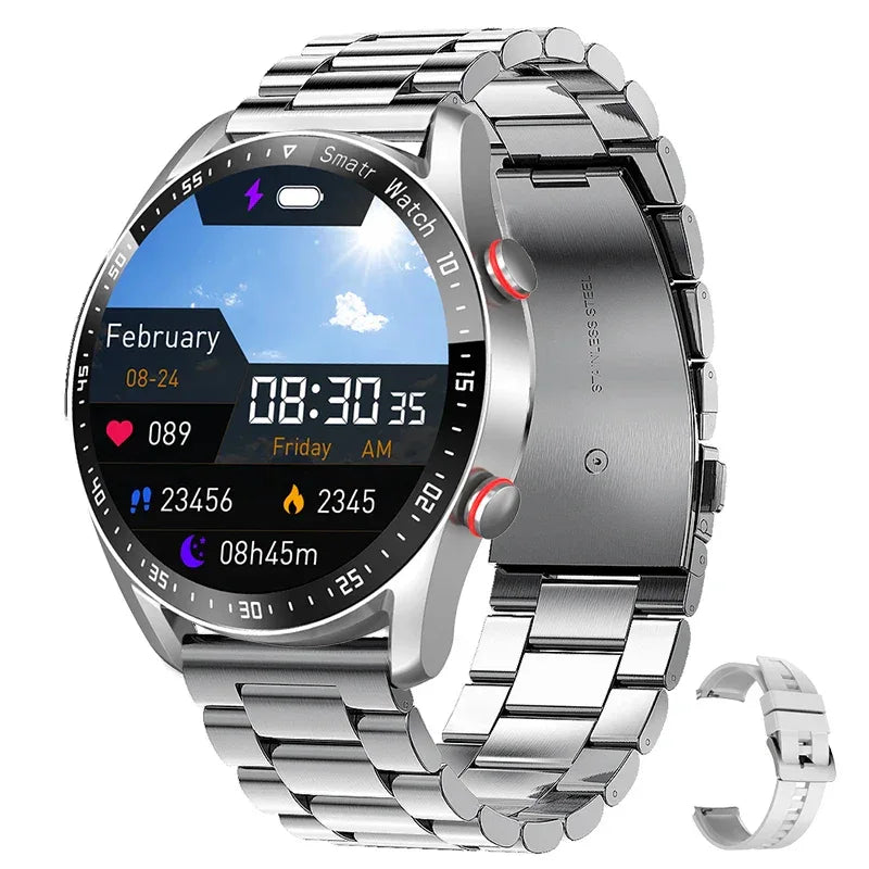 2026 New Voice Call Smart Watch Men GT Series HD AMOLED Screen Heart Rate Sports Watch ECG+PPG Health Smartwatch For Android IOS
