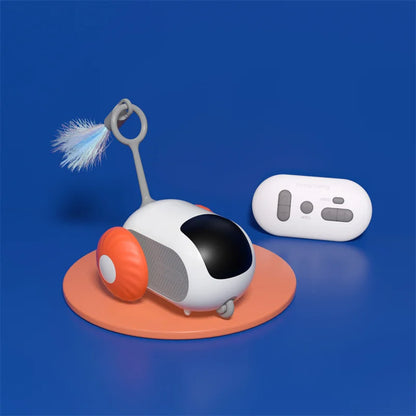 Electric Cat Toys Remote Control Sports Car Teaser Stick Self-Help Boredom Reliever Indoor Cat Interactive Smart Cat Toys
