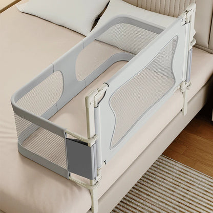 Baby Bedside Crib 120x50cm, Parent Bed Crib, Bed Rail/Fall Protection Alternative for Children's Bed, Baby Box Spring Bed