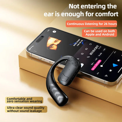 180° Rotate Bluetooth-compatible Wireless Headphone Ear Mounted TWS Earbuds Handsfree Headset Business Calls Noise Reduction