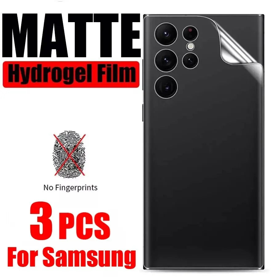 3PCS Back Matte Hydrogel Film for Samsung S24 S23 S22 S21 S20 Ultra FE S10 S9 Plus Screen Protector for Note 8 9 10 20 TPU Film