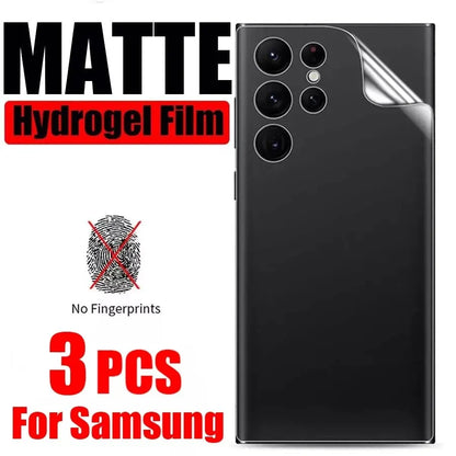 3PCS Back Matte Hydrogel Film for Samsung S24 S23 S22 S21 S20 Ultra FE S10 S9 Plus Screen Protector for Note 8 9 10 20 TPU Film