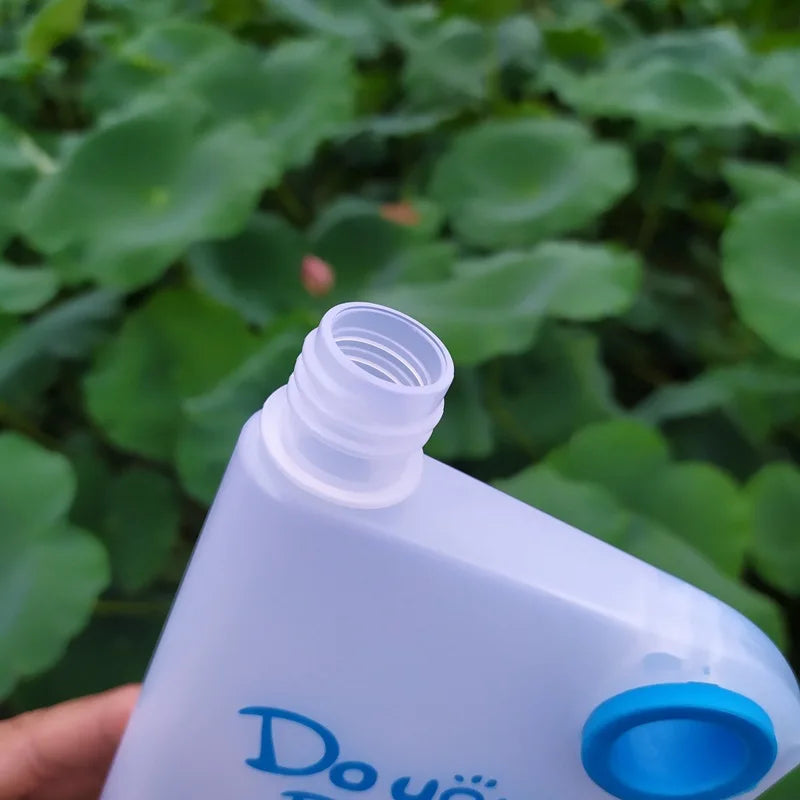 380ML Transparent Flat Water Bottle Plastic Travel Bicycle Drinking Cup Reusable Portable Water Bottle