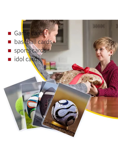 Card Sleeves Holder Game Cards  PVC Hard Plastic Toy Top  For Protectors Trading Storage Gift 3 x 4inches