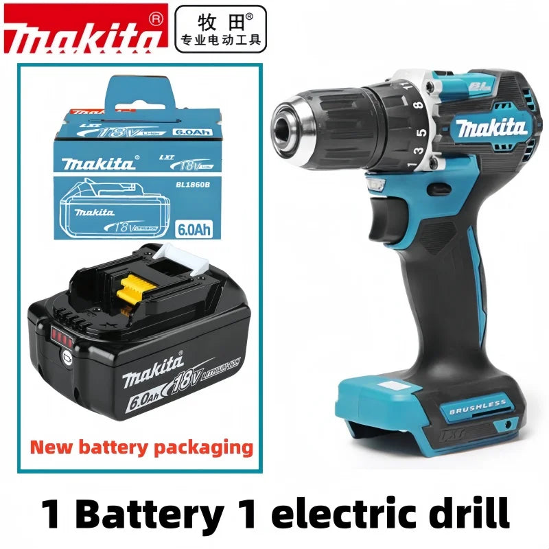Genuine 6AH makita BL1860 6ah Battery Power Tools Li-ion Replacement LXT BL1850 BL1840 for 18V Screwdriver with BMS 18v battery