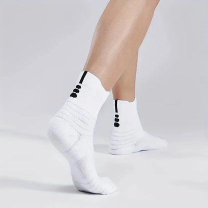 3 Pairs Men's Comfort Fit Cushion Performance Athletic Crew Socks For Outdoor Sports