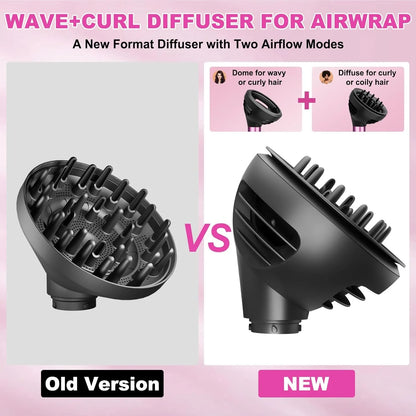 Wave Curl Diffuser Attachment For Dyson Airwrap Two Airflow Dome Diffuse Modes For Airwrap HS01/05 Hair Diffuser to Dry Hair