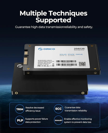 ORICO 1TB SATA SSD 2.5 Inch Internal Solid State Drive up to 500MB/s SATA III 6Gbps Desktop Laptop NAS DIY External Drive Y20