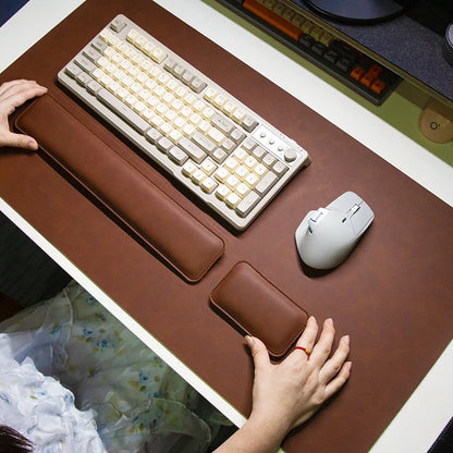 Wrist Pad Rest Keyboard Guard Three Pieces Desk Pad Waterproof PU Mouse Pad Large Mousepad Laptop Non-slip Desk Mat Mouse Mat