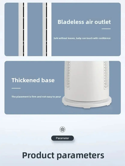 Bladeless Tower Fan with Remote Control 120° Oscillating Air Purifier for Baby Room/Dorm Quiet Floor Fan with Sterilization
