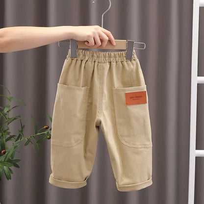 New Spring Autumn Baby Girls Clothes Children Boys Fashion Solid Pants Toddler Casual Costume Infant Trousers Kids Sportswear