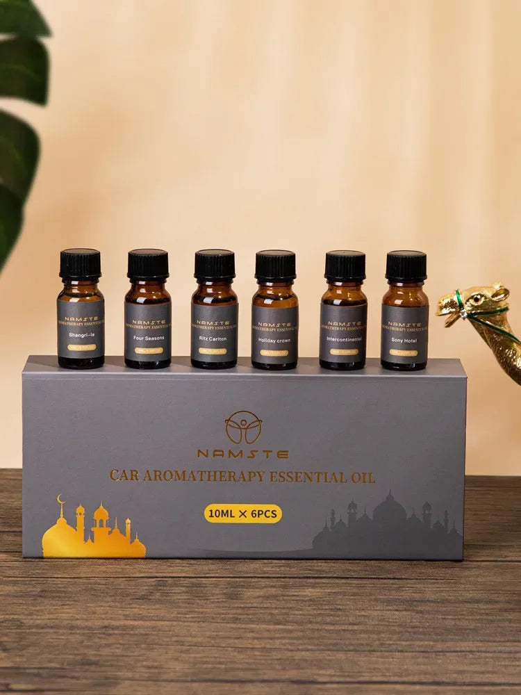 NAMSTE Car Air Freshener Luxury 6-Pack Premium Hotel Collection Fragrance Oils For Car Aromatherapy Machine Humidifier 10ML