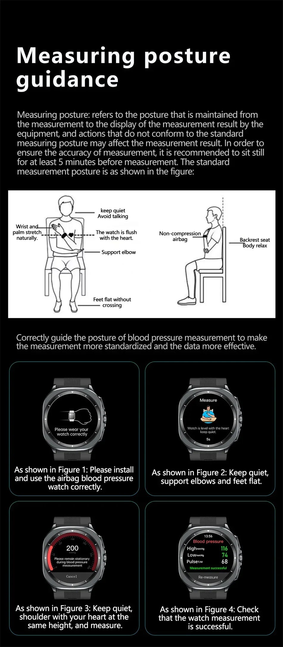 Airbag measurement Smart Watch Men ECG Air Pump Blood Pressure Blood Oxygen BT Call NFC SmartWatch For Man Android iOS upgrade