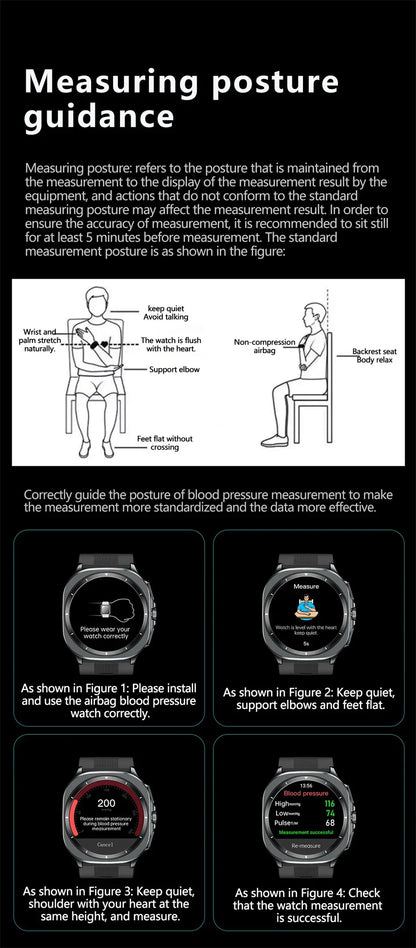 Airbag measurement Smart Watch Men ECG Air Pump Blood Pressure Blood Oxygen BT Call NFC SmartWatch For Man Android iOS upgrade