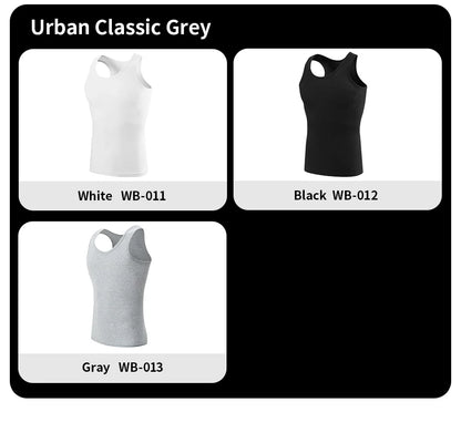 3/5 Pcs European plus-size men's cotton Joker vest loose plus-size youth fitness sleeveless round neck middle-aged hypertrophy T