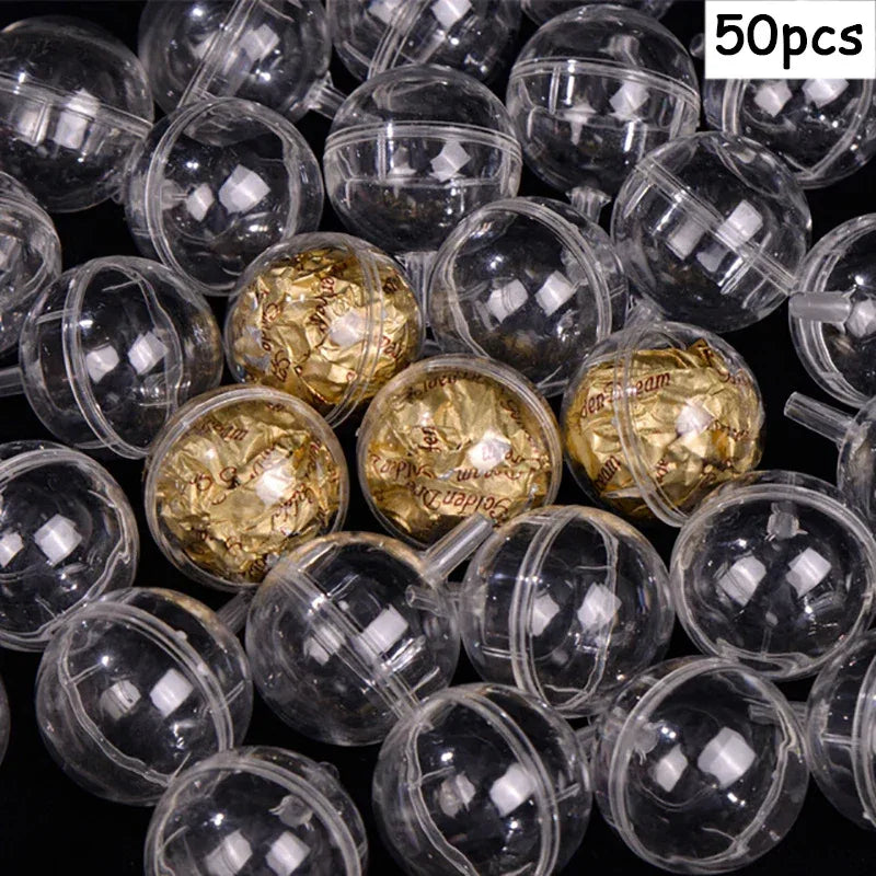 10/20/30/50pcs Clear Chocolate Wrapper Box Truffle Liner Flower Candy Box Chocolate Ball Holder Case Valentine's Day Gift Boxes