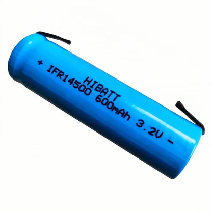 10PCS 14500 LiFePO4 Battery 3.2V 600mAh with solder tabs for Shaver Weight scale Doorbell Mite removal device Microphone Toy