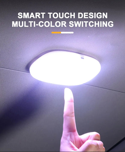 BLALION Car LED Touch Light Wall Reading Lamp Magnet Base Car Ceiling Light Ambient Mood Interior Lighting USB Rechargeable Lamp