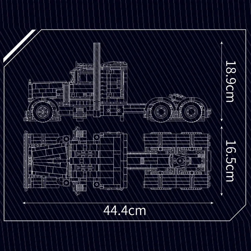 Mould King 10037 Technical Car Toys The American Truck Building Block Assembly Car Brick Set Educational Kids Christmas Gift