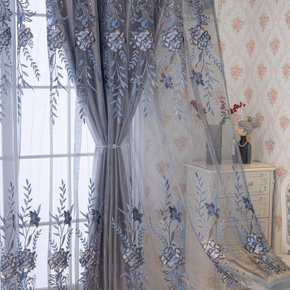 1pc European Style Double Layer Blackout Curtain,Versatile Bedroom & Living Room Use,Practical and Elegant Design