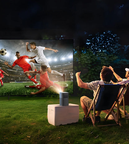 VEVSHAO V30 1080P Portable LED DLP Projector with Built-in Battery Smart Wifi Android System 3D Ready for Home  and Outdoor Use