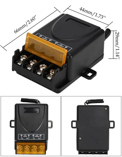 Universal Remote Control Switch 433mhz Wireless Switch AC 220V Relay and On Off Transmitter for Light Lamp Water Pump Door