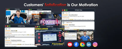 FOXWELL NT604 Elite OBD2 Auto Scanner ABS SRS Engine Transmission Code Reader OBD 2 Live Data Car Diagnostic Tool Free Update