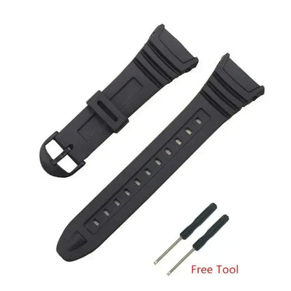 Silicone Sports Watch Band for Casio 3239 W-96H-1A W-96H-1B W-96H-2A W-96H-3A W-96H-4A2 W-96H-4A W-96H-9A Electronic Watch Strap