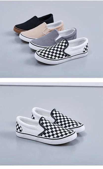 Hand-Painted Canvas Shoes Elastic Unisex Spring 2025 Style Korean Version Flat Heel Breathable Cotton Lined All-Season Footwear