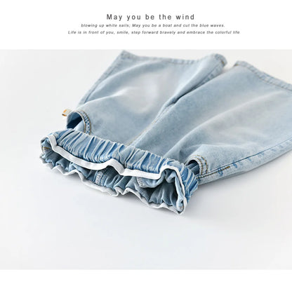 2026 Summer New Baby Thin Denim Shorts Children Casual Pants Boys Girls Loose Jeans Shorts Solid Kids Clothes