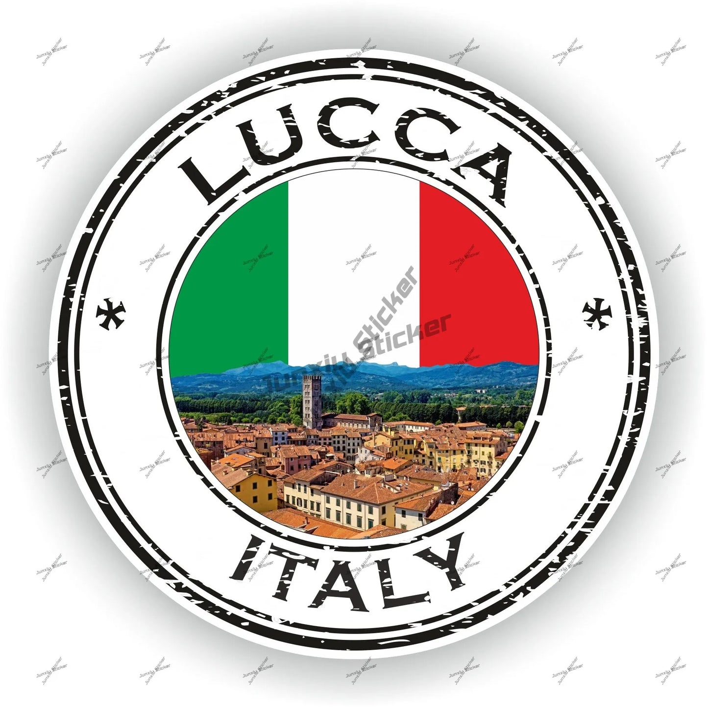 Lombardia Marche Molise Italy Flag Emblem Vinyl Sticker Decoration Naples Napoli Modena Messina Milan Italia Round Seal Flag