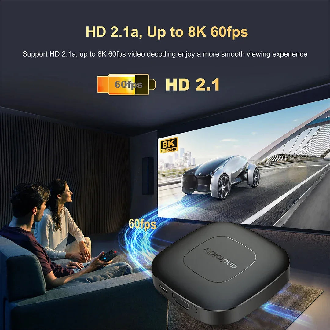 Smart TV Box 8GB 128GB Android 14 ATV Allwinner H313 Google Assistant 8K Video 4k HDR10 Media Player T1 Very Fast Set Top Box
