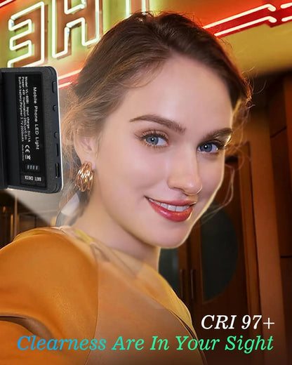 LED Portable Clip-on Selfie Light; Video Conference Lighting, 3 Lighting Modes, Suitable for iPhone Camera Laptop
