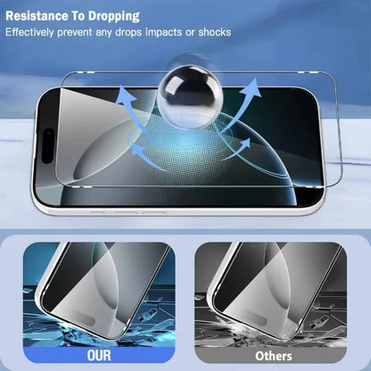 2Pcs HD Clear Tempered Glass For iPhone 17 16 15 14 Pro Max 6 7 8 Plus 12 13 11 Pro 16e XR XS Dust Free Install Screen Protector