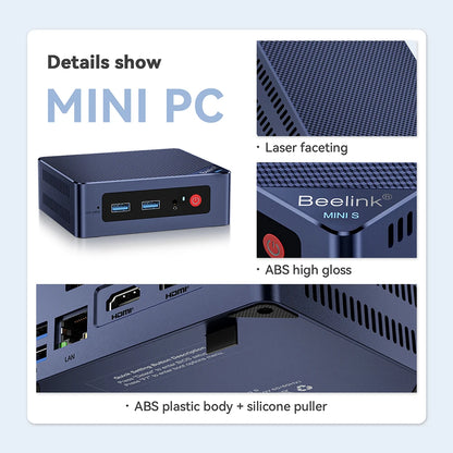 Beelink Mini S13 Intel Twin Lake N150 S12 Pro N100 16G 500G Windows 11 Mini S 11th N5095 DDR4 8GB 128GB Desktop Computer N95