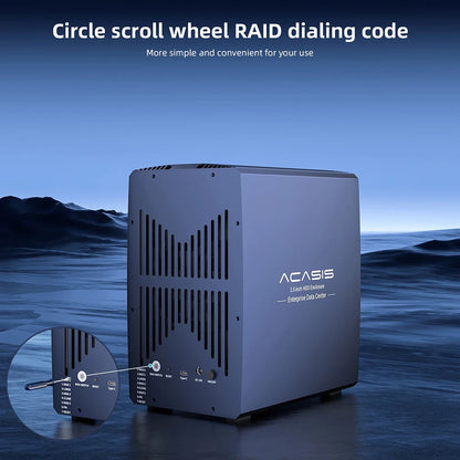 Acasis Hard Drive Docking Station 5 bay SATA HDD Docking Station Aluminum HDD Case Support 8 Raid Mode for 2.5/3.5 inch HDD/SSD