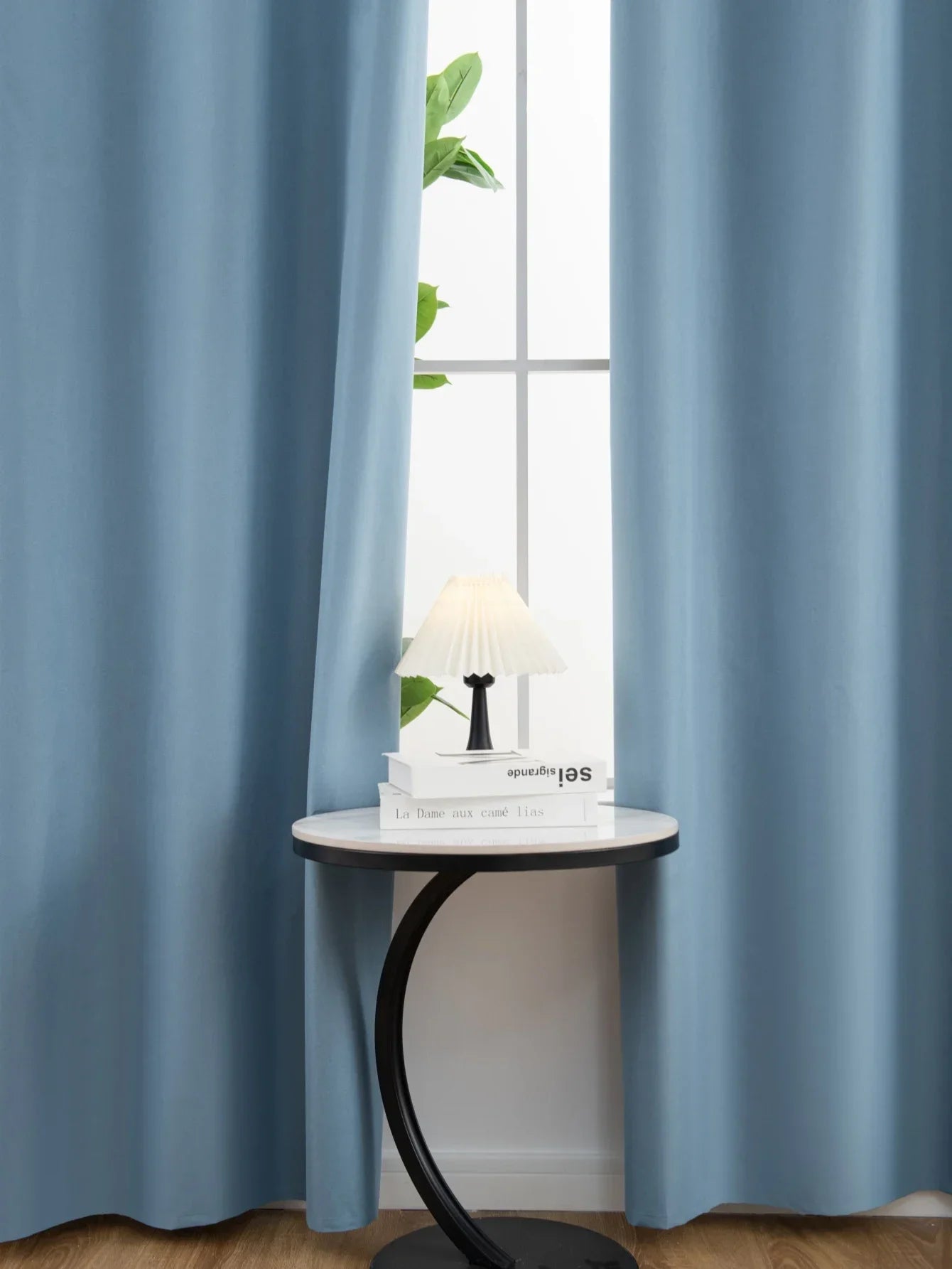 2pcs Solid 100% Blackout Curtain - Curtains for Bedroom and Living Room - UV Protection, Easy Sliding, and Stylish Design
