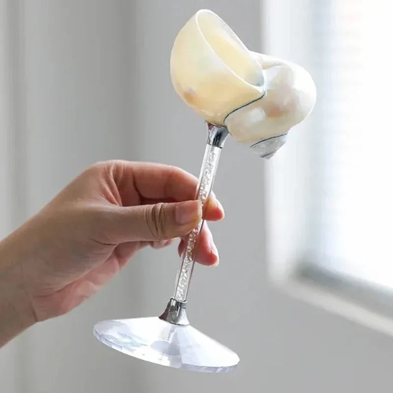 Nordic Handmade Natural Conch Shell Wine Glass Creative Party Drinking Set Ladies' Niche Champagne Glasses Bar High-end Utensils