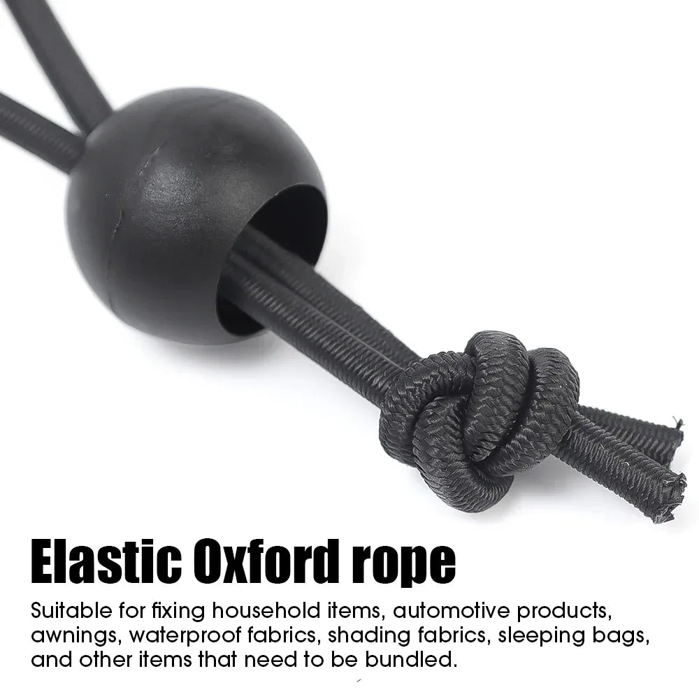 50/10pcs Bungee Ball Tarps Canvas Tarpaulin Flagpole Ties Cord Ends Elastic Rope Lace Fixed Boat Pole Camping Tent Accessories