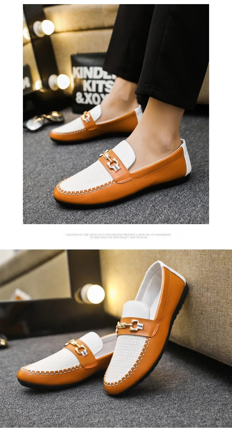 2026 Spring Autumn New Men's Sports Shoes Fashion anti-slip sneakers Casual PU Leather Business Shoes Versatile Work Shoes