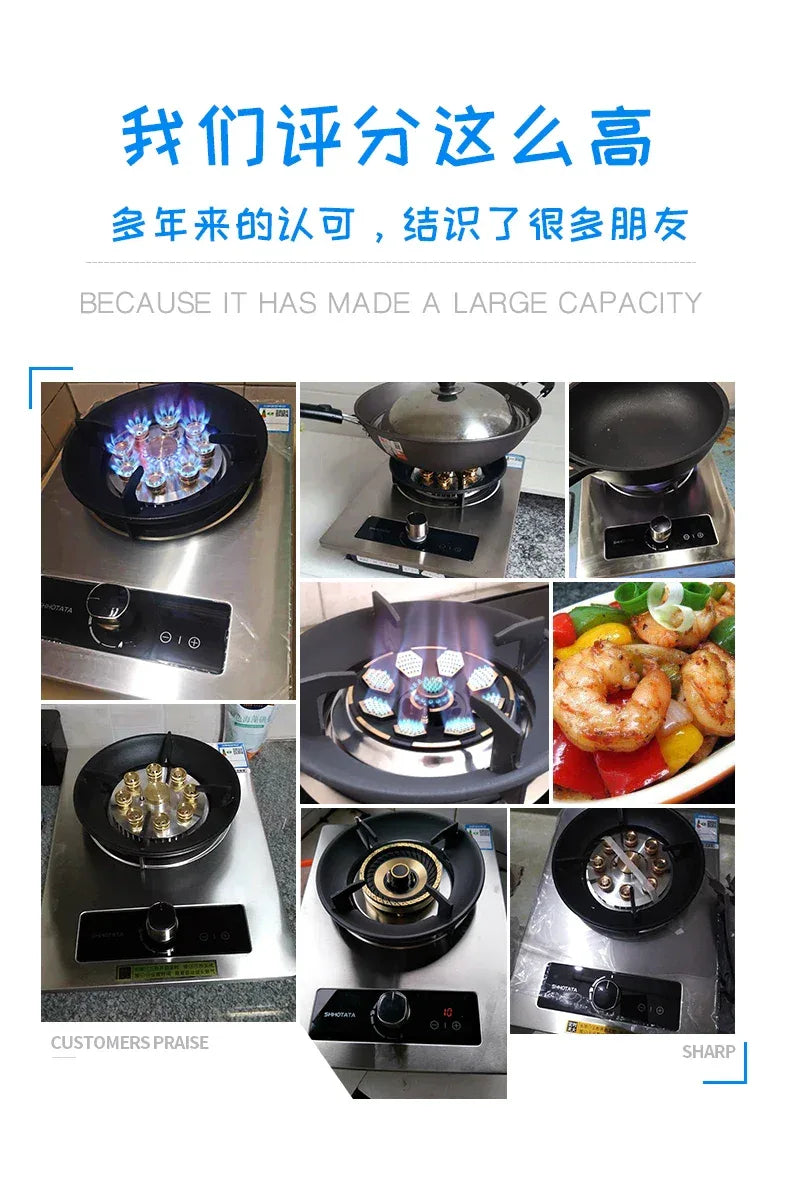 Built-in Kitchens Cookers Home Gas Stove Single Stove Stainless Steel Fierce Fire  Stoves Table Kitchen Household use