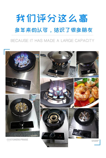 Built-in Kitchens Cookers Home Gas Stove Single Stove Stainless Steel Fierce Fire  Stoves Table Kitchen Household use