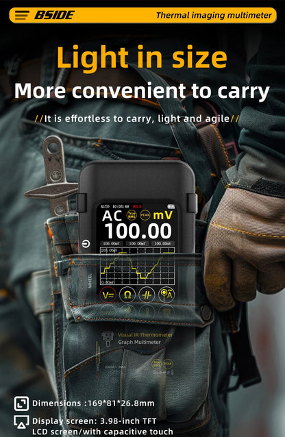 BSIDE SH7 320*320 Thermal Imager Camera 20000 Counts Touchscreen Digital Multimeter 2 in 1 IR Camera for Macro lens Repair PCB