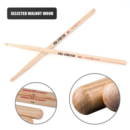 2-10PCS Drumsticks 5A/7A Drum Sticks Consistent Weight and Pitch Mallets American Hickory Drumstick for Acoustic/Electronic Drum