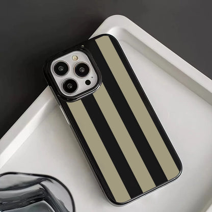 Brown Vertical Stripes Case For iPhone 16 Cases iPhone 15 Pro Max Case For iPhone 14 13 12 11 XS X XR 7 8 Plus Cover Case Funda
