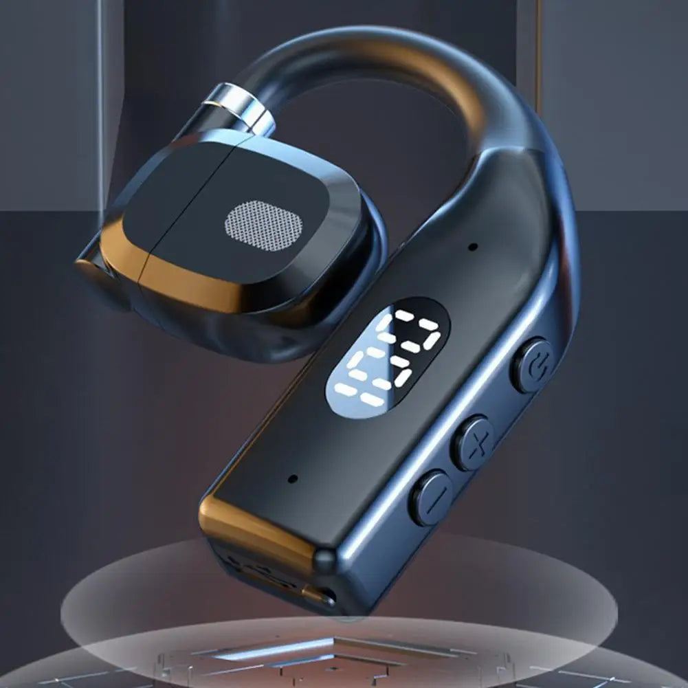 Wireless Bluetooth Headphones Bluetooth Headset With Led Display Right Ear In Ear Earphones Noise Canceling Headset For Driving